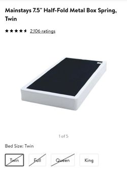 Mainstays 7.5 half fold metal twin box spring