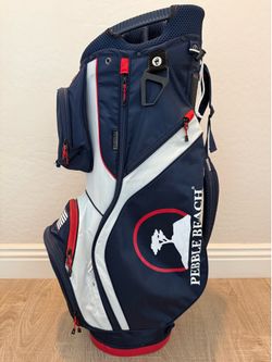 Sun Mountain Pebble Beach 14-Way Cart Golf Bag Navy White USA Flag
