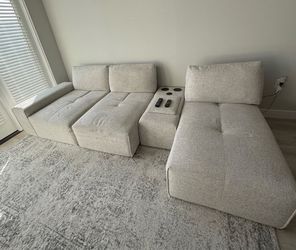 Modular Sectional Sofa with Console