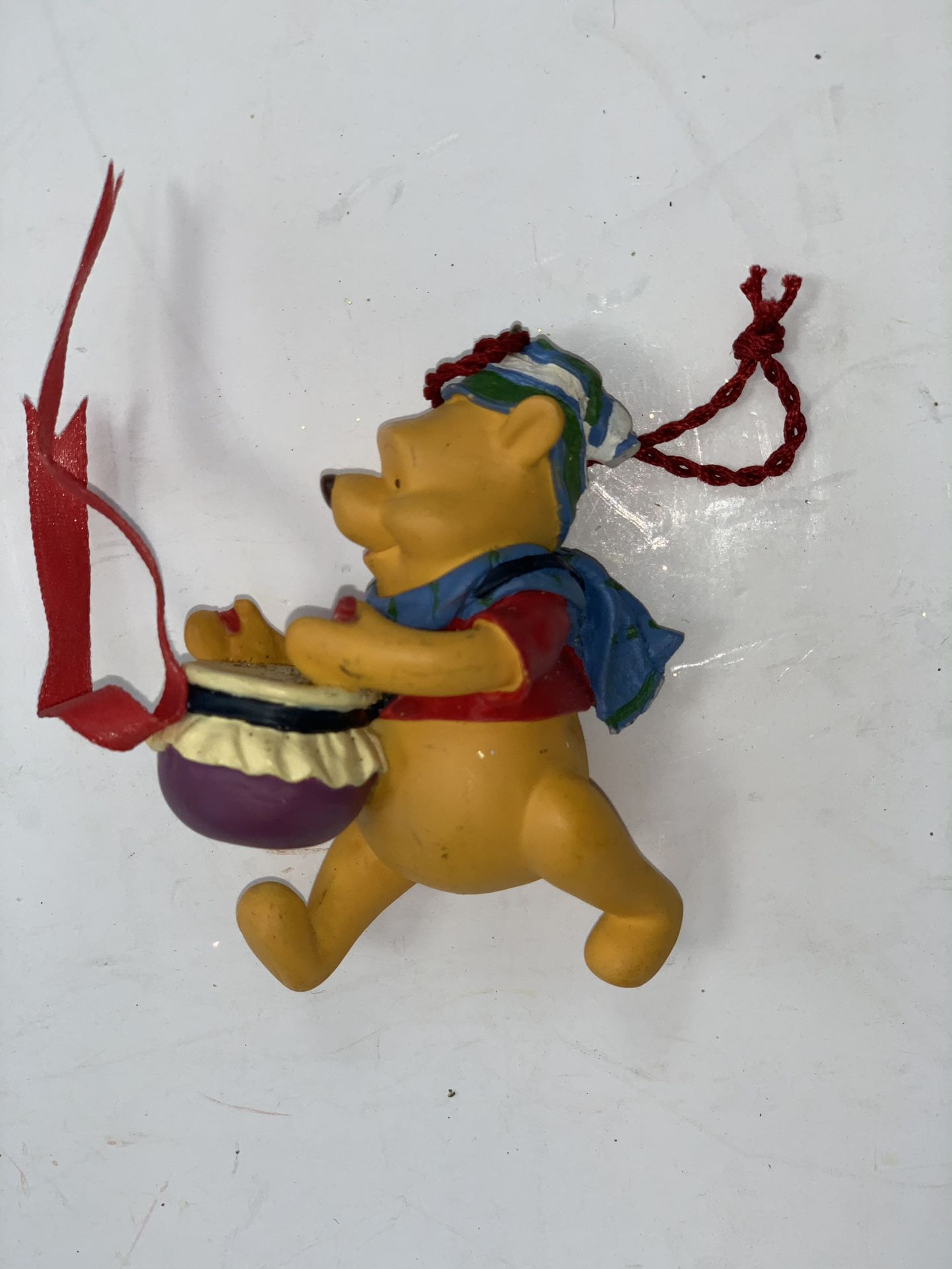 Disney Christmas Ornament Winnie the Pooh Marching with Jar of Honey