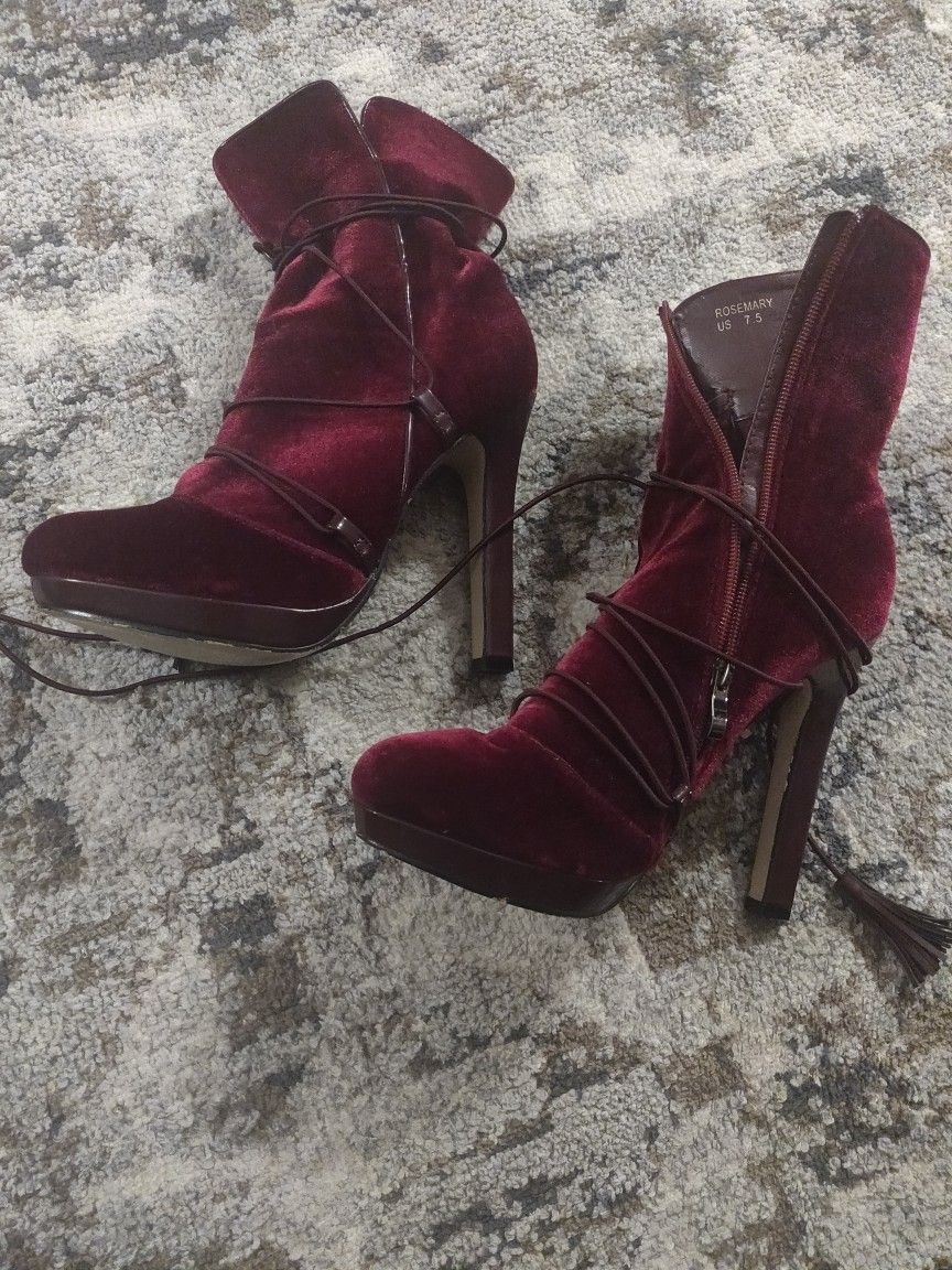 Suede Shoedazzle Heels
