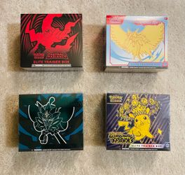 4x Pokemon Cards Elite Trainer Boxes Lot - Brand New