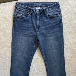 Denim 1982 High Rise Straight Leg Cuffed Women Jeans Size 28/28