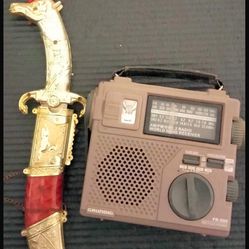 old radio & knife
