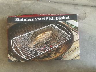 Stainless Steel Fish Grilling Basket – New in Box
