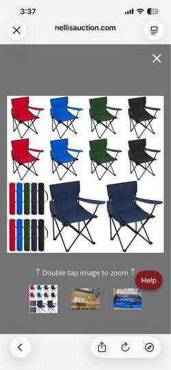 Huwena 10 Pack Folding Camping Chairs With Carry Bags And Cup Holders, Portable Outdoor Lawn Chairs Bulk For Sports Games, Backyard Party, Picnics, Be