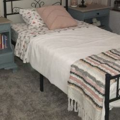 Twin Black Metal Bed Frame