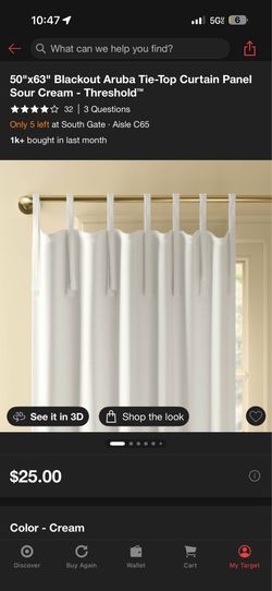 Curtains- sour cream color