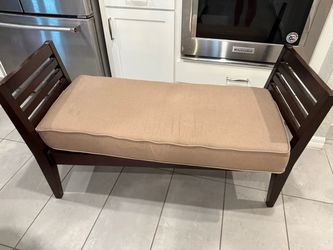 Solid wood bench