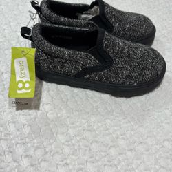 Crazy 8 Toddler Slip On Size 7 Black Shoes 
