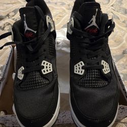 Jordan 4 Retro SE Black Canvas Size 10