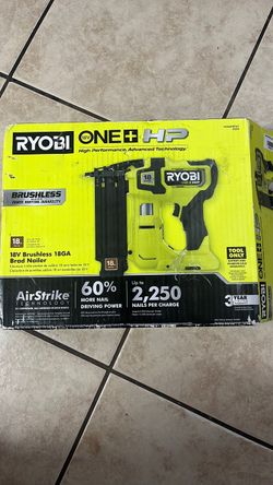 Ryobi 18V ONE+ HP Brushless 18GA Brad Nailer