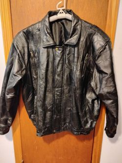 Leather bomber jacket XXXL