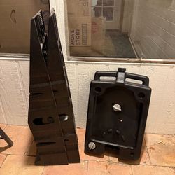 Car ramps and oil drain pan