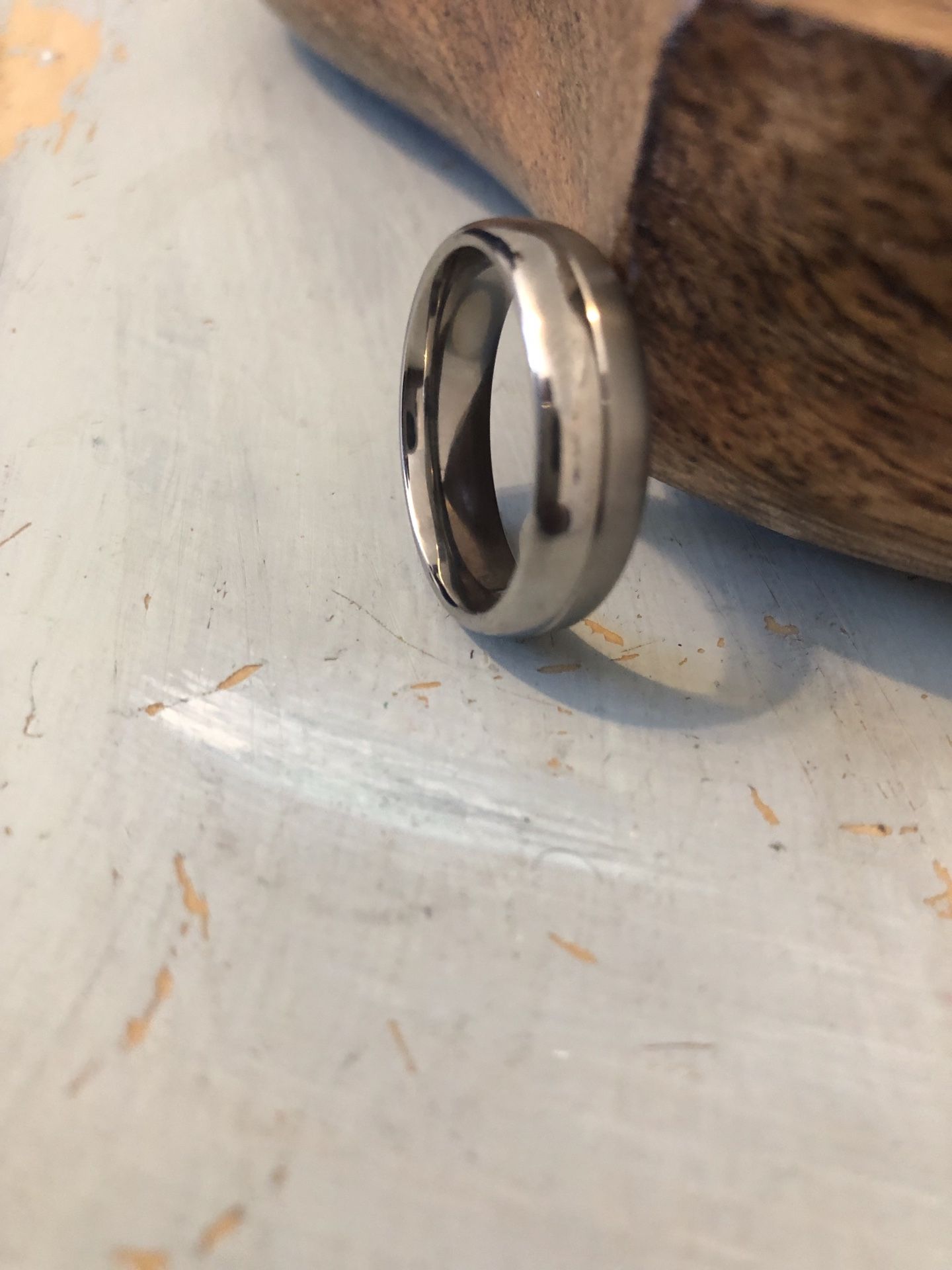 Titanium white gold ring. Size 12