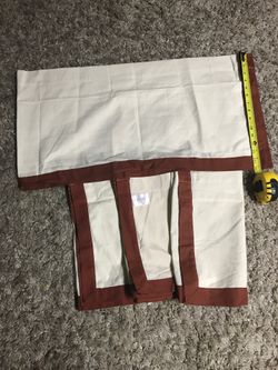 Rust and Off-White valance