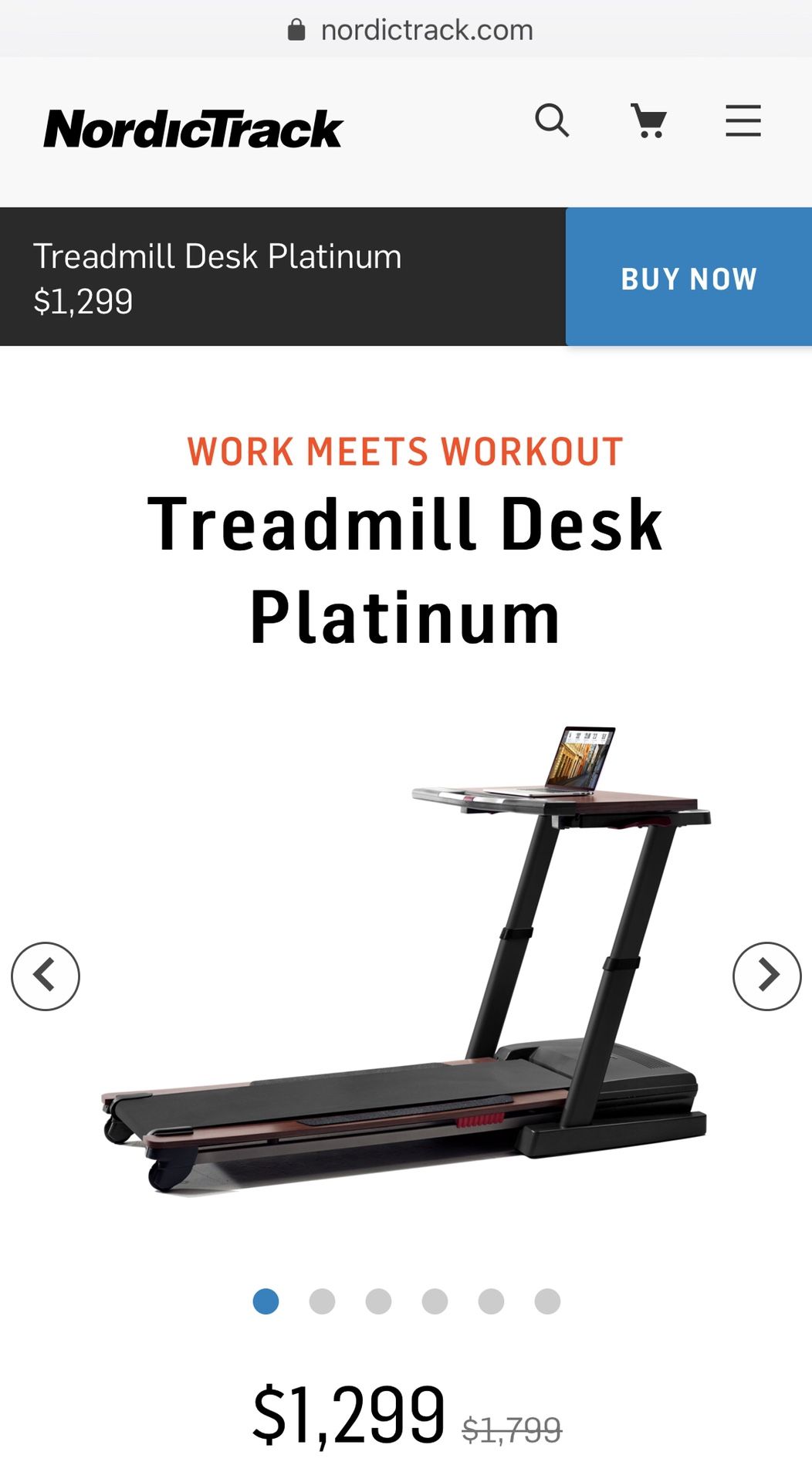 Nordictrack Treadmill Desk Platinum NTL14815 for Sale in San