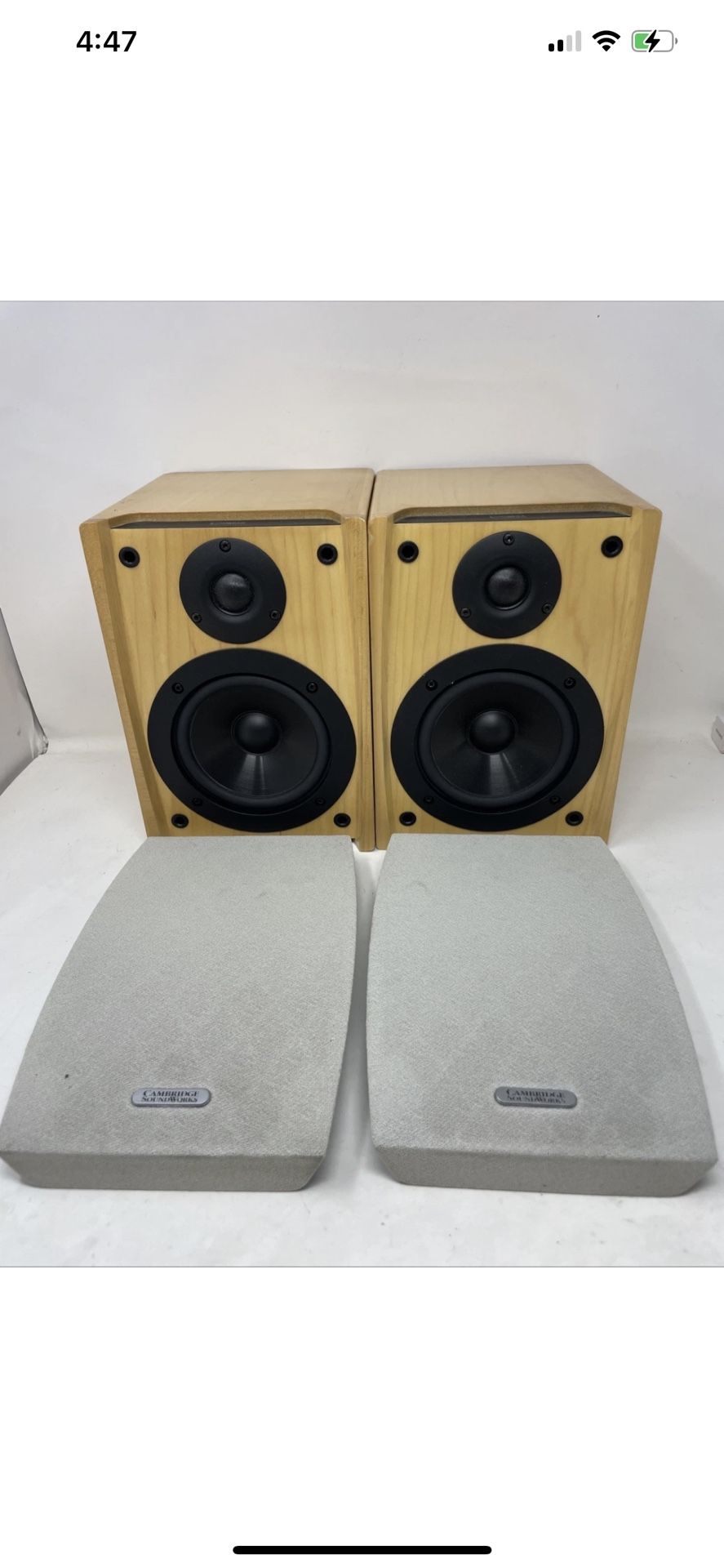 RARE Cambridge Soundworks M50 by Henry Kloss Beautiful Wood Speakers WORKS