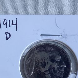 1914-d Buffalo Nickel.  Fine - Key Date