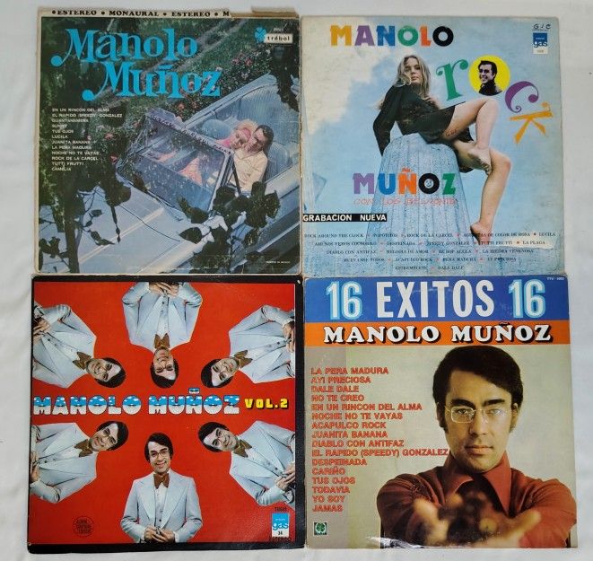 Spanish Latin Rock LP Lot Of 4 Manolo Munoz