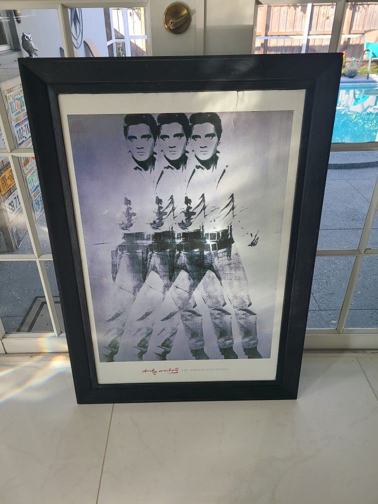 Andy Warhol Framed ELVIS Pistol Picture