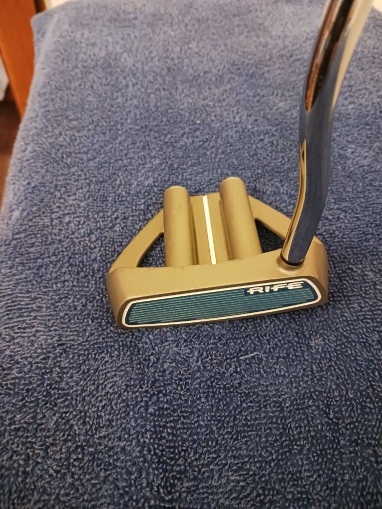 Golf Putter,RIFE 2 Two Bar Hybrid Mallet Putter Steel,43 Inches Long, Right Handed Golf Club