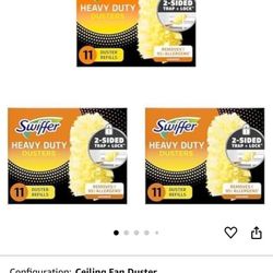 Swiffer Dusters Heavy Duty Multi-Surface Duster Refills for Cleaning, Unscented, 11 Count (Pack of 3)