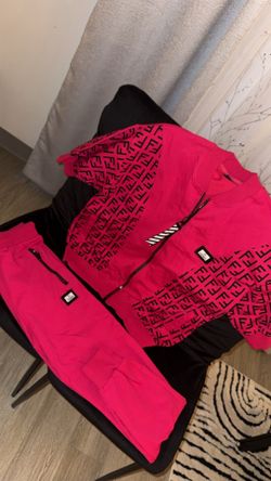 Women's Tracksuit Set in Bright Pink (Fuchsia) — Size XL