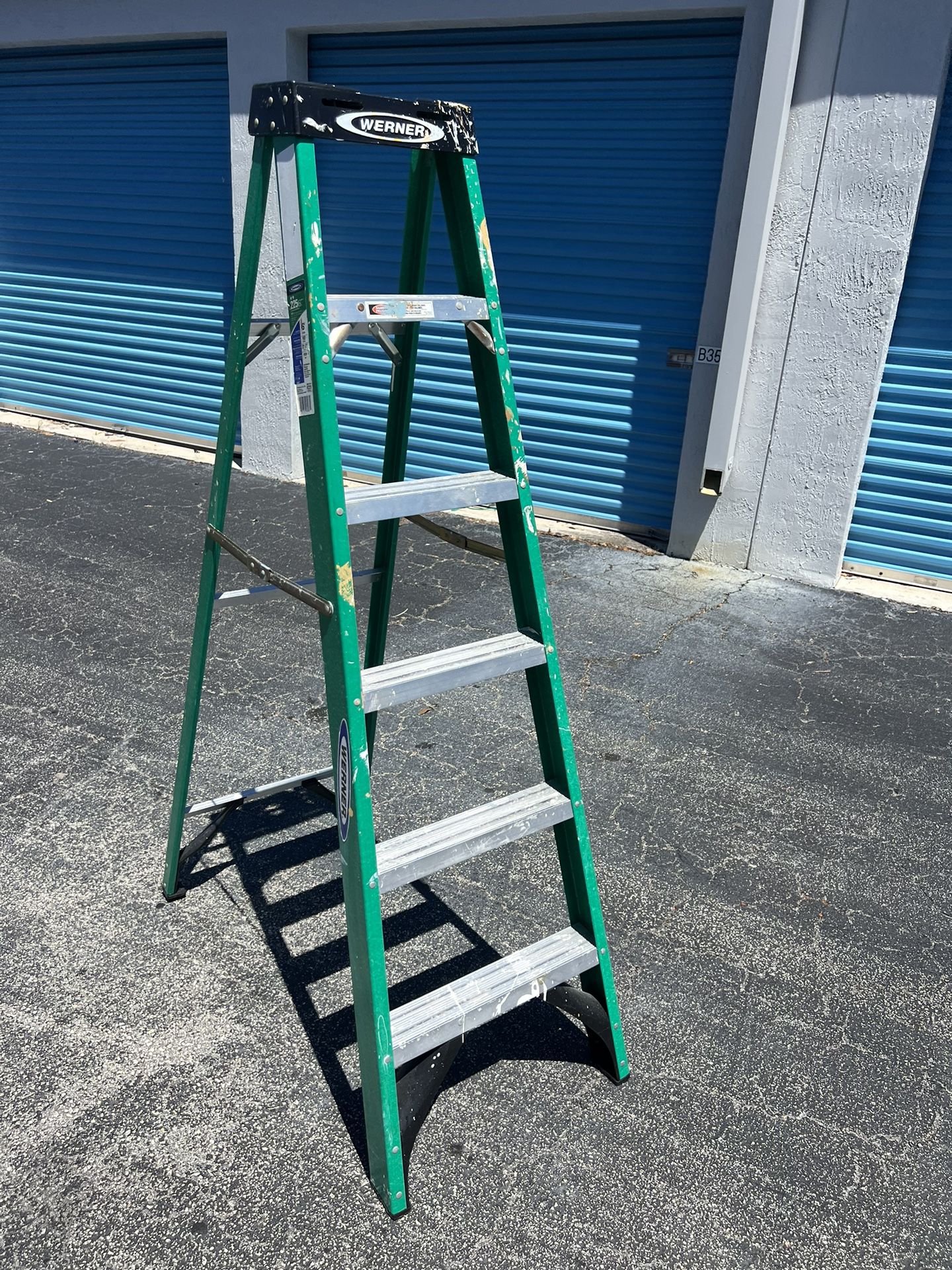 6 ft. Fiberglass Step Ladder (10 ft. Reach Height) with 225 lb. Load Capacity Type II Duty Rating