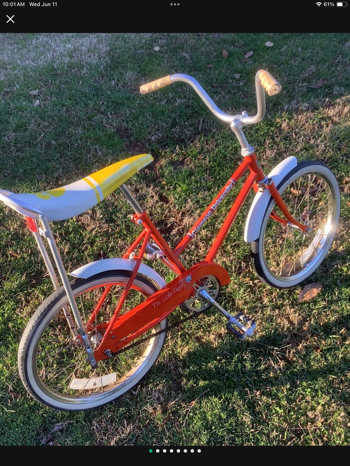 Vintage Clemson University Banana Seat Bike