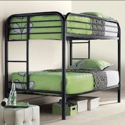 NEW BUNK BED TWIN OVER TWIN WITH MATTRESS INCLUDED NEW ALL