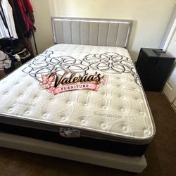 New Queen Bed Frame With Mattress 