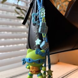 Hello Kitty x Leonardo Bag Charm Keychain 💙 HK x TMNT Collab