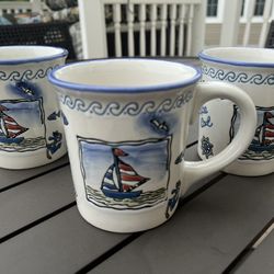 Nantucket-Cape Cod Themed Coffee/Tea Mugs (3)