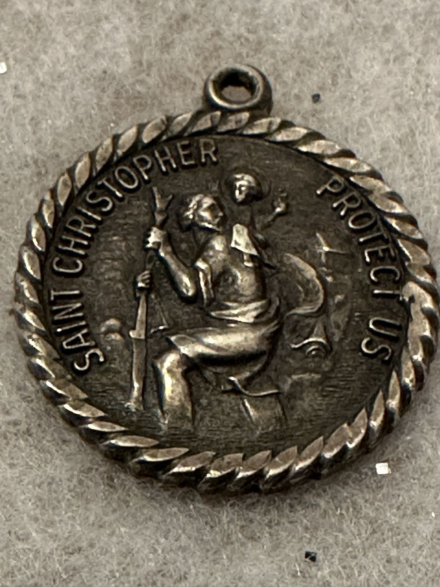 Saint Christopher Vintage Sterling Silver Pendants