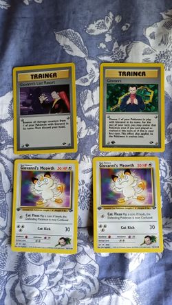 1st edition Giovanni pokemon cards MINT