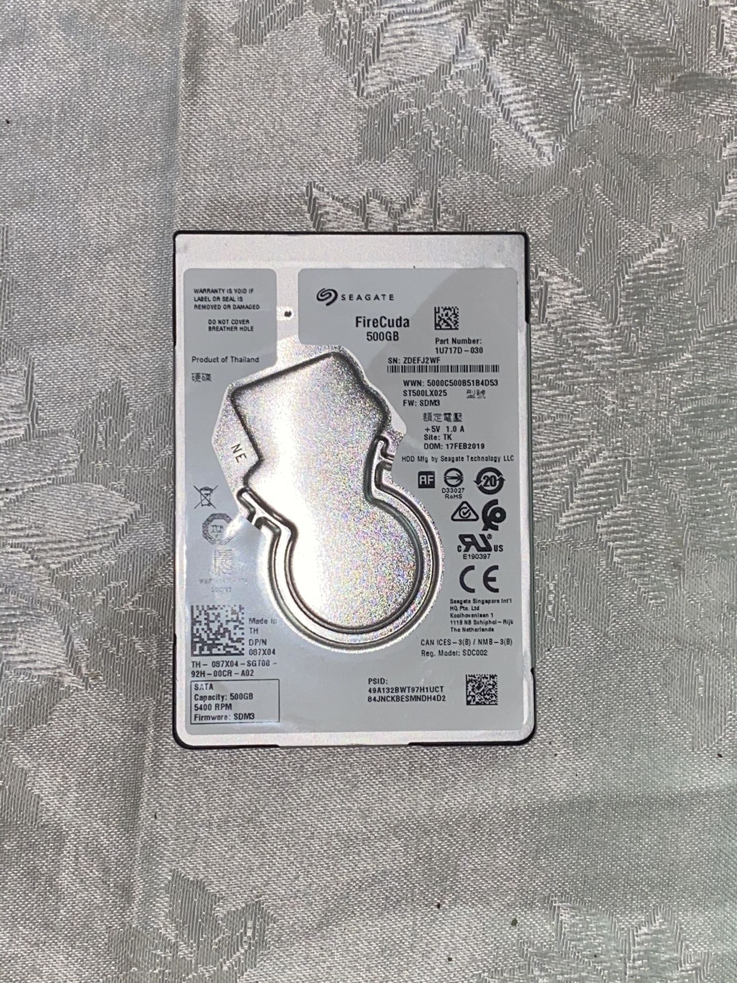 Seagate FireCuda 500GB Solid State Hybrid Drive Performance SSHD – 2.5 Inch SATA