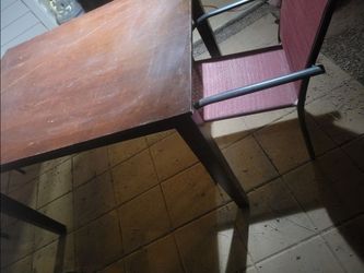 Wooden Table with Chair