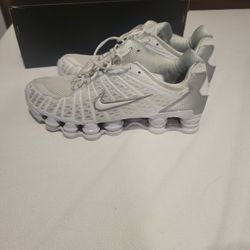 Nike Shox TL White Metallic Silver Men's Shoes