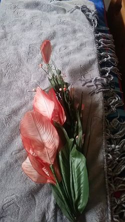 New Silk flower bouquet peach color