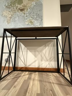 Console Table - Entryway / Sofa Table, Wood Top, Metal Frame