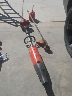 Husqvarna weed trimmer and blower