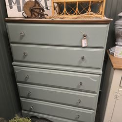 Tallboy blue/grey dresser