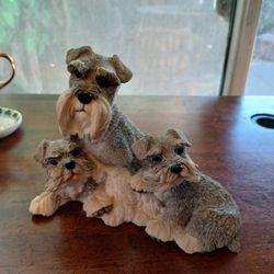 Schnauzer Family Sculpture 