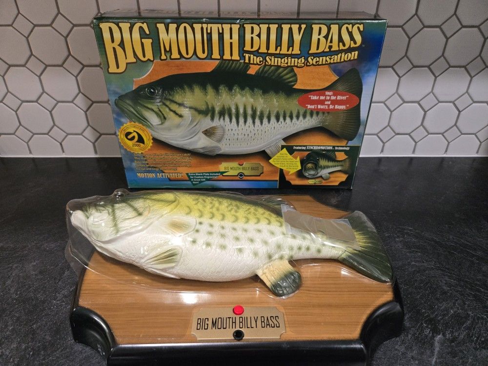 Vintage Tested Big Mouth Billy Bass Gemmy Singing Fish 1999 Motion Activated