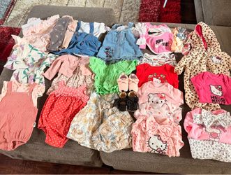 30-piece mixed baby bundle (0–9 months + shoes + accessories)