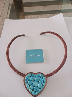 JAY KING TURQUOISE HEART NECKLACE