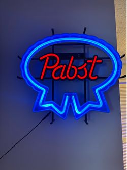 Neon Pabst Blue Ribbon sign (adjustable brightness)