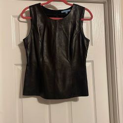 Leather Antonio Melani Blouse Small