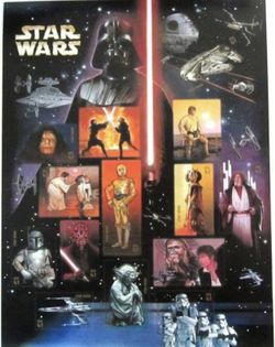 USPS Star Wars Collectible Sheet of Fifteen 41 Cent Stamps 